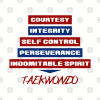 Tenets Of Taekwondo Throw Pillow Official Taekwondo Merch