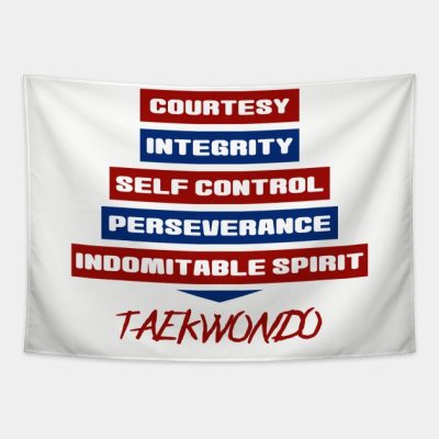 Tenets Of Taekwondo Tapestry Official Taekwondo Merch