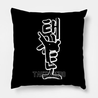 Taekwondo Silhouette Design Throw Pillow Official Taekwondo Merch