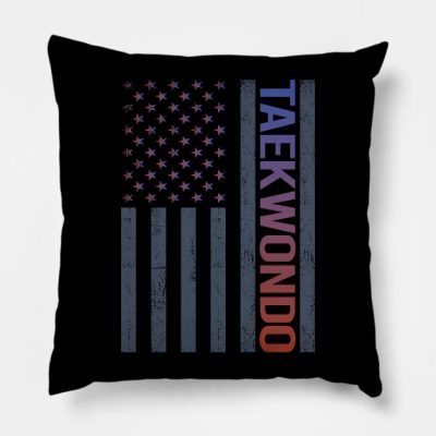 American Flag Taekwondo Tae Kwon Do Taekwon Do Throw Pillow Official Taekwondo Merch