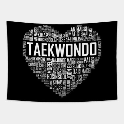 Love Taekwondo Heart Tapestry Official Taekwondo Merch