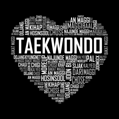 Love Taekwondo Heart Throw Pillow Official Taekwondo Merch