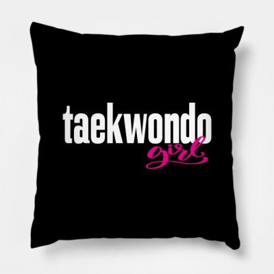 Taekwondo Girl Throw Pillow Official Taekwondo Merch