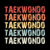 Retro Taekwondo Throw Pillow Official Taekwondo Merch