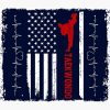 Taekwondo America Flag Blue Retro Tapestry Official Taekwondo Merch