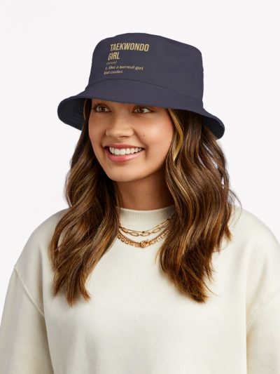 Taekwondo Girl Definition In Gold Bucket Hat Official Taekwondo Merch