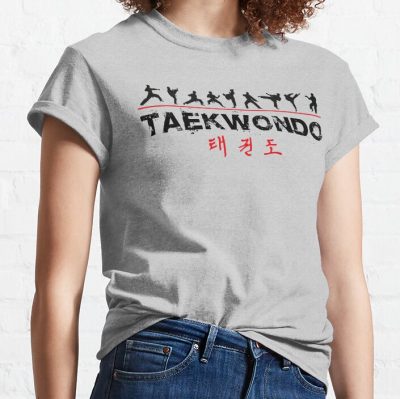 Taekwondo Text And Fighters T-Shirt Official Taekwondo Merch