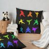 Colorful Taekwondo Art Throw Pillow Official Taekwondo Merch