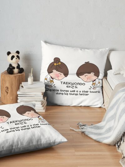 Taekwondo Kids Throw Pillow Official Taekwondo Merch