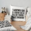 Taekwondo Word Throw Pillow Official Taekwondo Merch