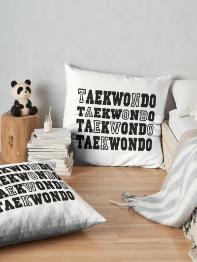 Taekwondo Word Throw Pillow Official Taekwondo Merch