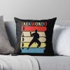 Taekwondo Dad Vintage Throw Pillow Official Taekwondo Merch