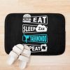 Taekwondo  Eat Sleep Blue Bath Mat Official Taekwondo Merch