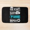 Taekwondo  Eat Sleep Blue Bath Mat Official Taekwondo Merch