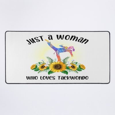 Just A Woman Who Loves Taekwondo | Perfect Gift| Taekwondo Mouse Pad Official Taekwondo Merch