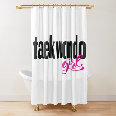 Taekwondo Girl Shower Curtain Official Taekwondo Merch