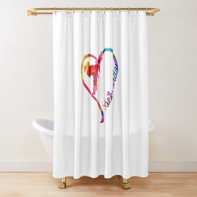 Teakwondo Heart Shower Curtain Official Taekwondo Merch