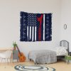 Taekwondo America Flag Blue Retro Tapestry Official Taekwondo Merch