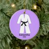 taekwondo karate black belt purple personalized ceramic ornament r4635e9574d4d4e23bebadc8aa82a3df3 05wi1 8byvr 1000 - Taekwondo Gifts