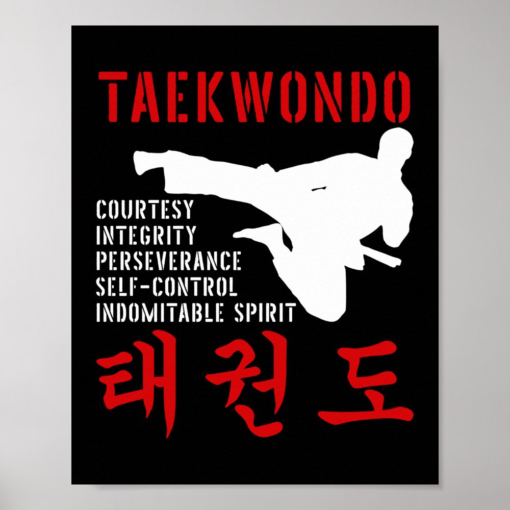 taekwondo tenets martial arts poster r7700445d40a24274a003f8d81d5beea5 wva 8byvr 1000 1 - Taekwondo Gifts