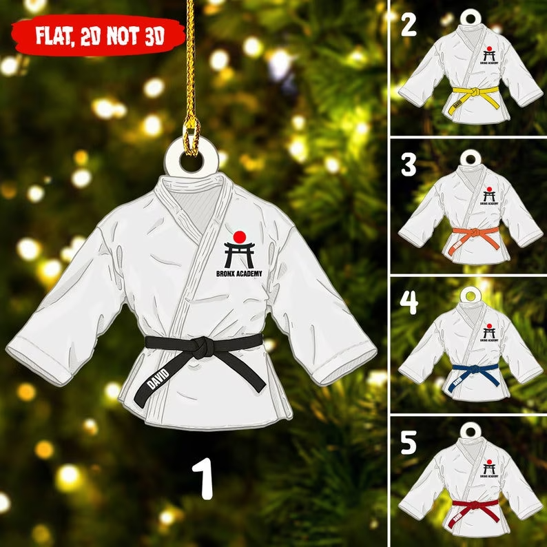 Personalized Taekwondo Styles Christmas Ornament