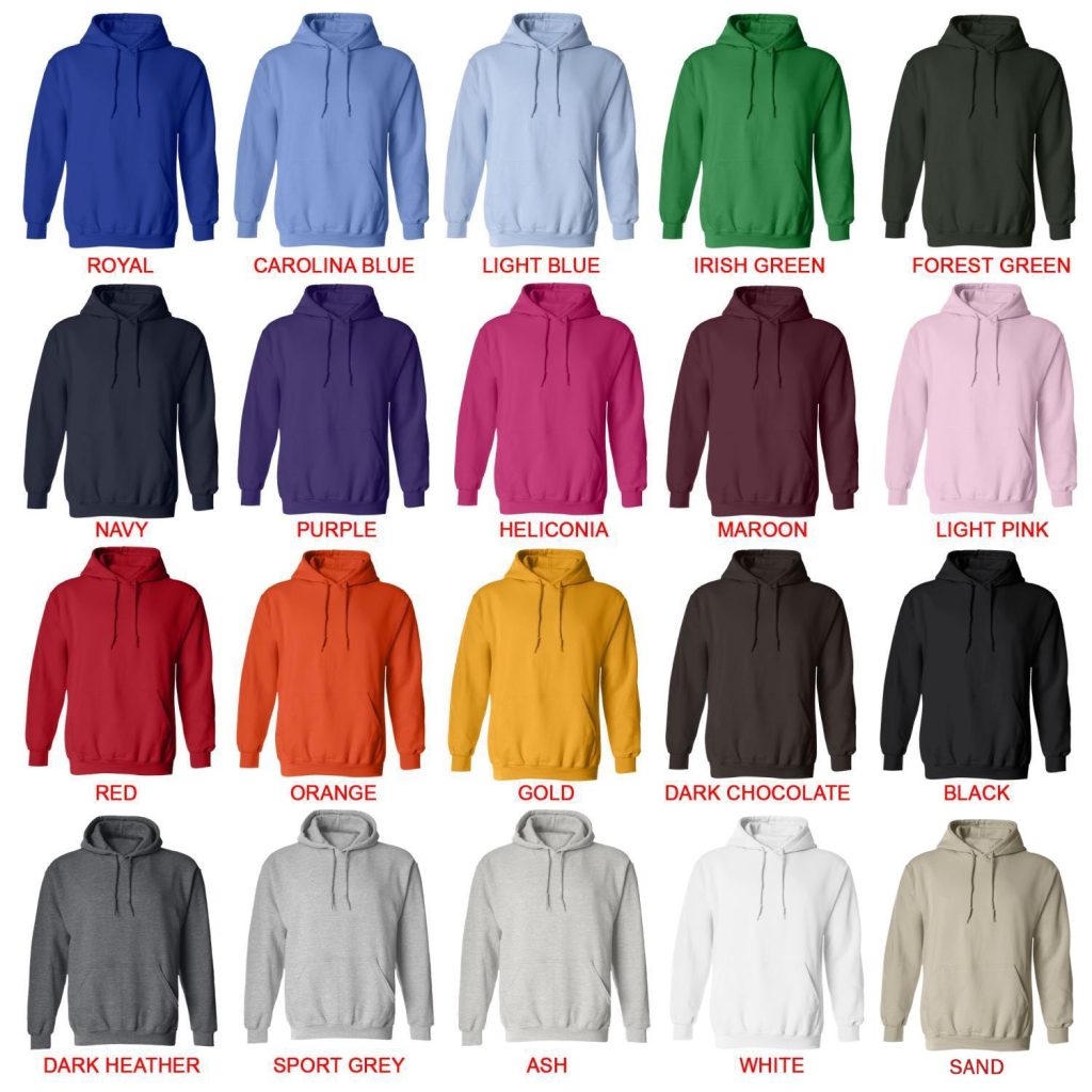 hoodie color chart - Taekwondo Gifts